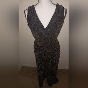 Torrid Elegant Black and Gold Women's Jumpsuit W/Pockets SZ 2/20+